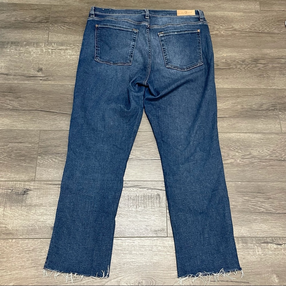 7 For All Mankind Luxe Vintage Edie Raw Hem Femme - Picture 2 of 9